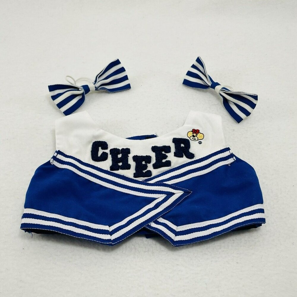Build a Bear Cheerleader Dress Girl Outfit Clothing Uniform Clothes Skirt Bow - Picture 2 of 8